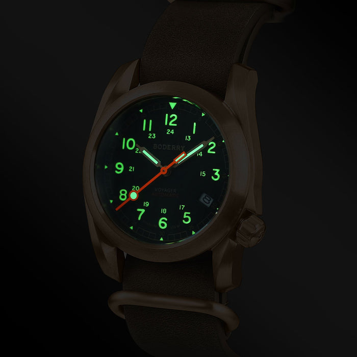 Boderry VOYAGER - 100M Waterproof Bronze Automatic Field watch