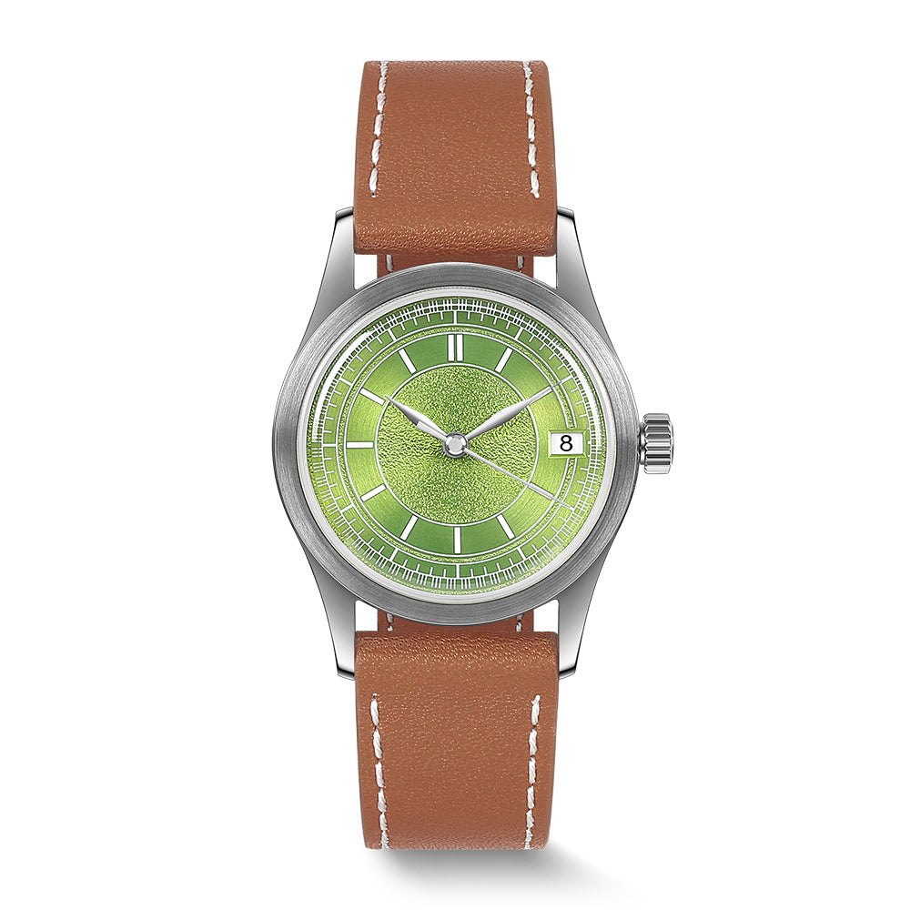 HOU - 80-Hour Power Reserve Vintage Automatic Watch | Avocado Green