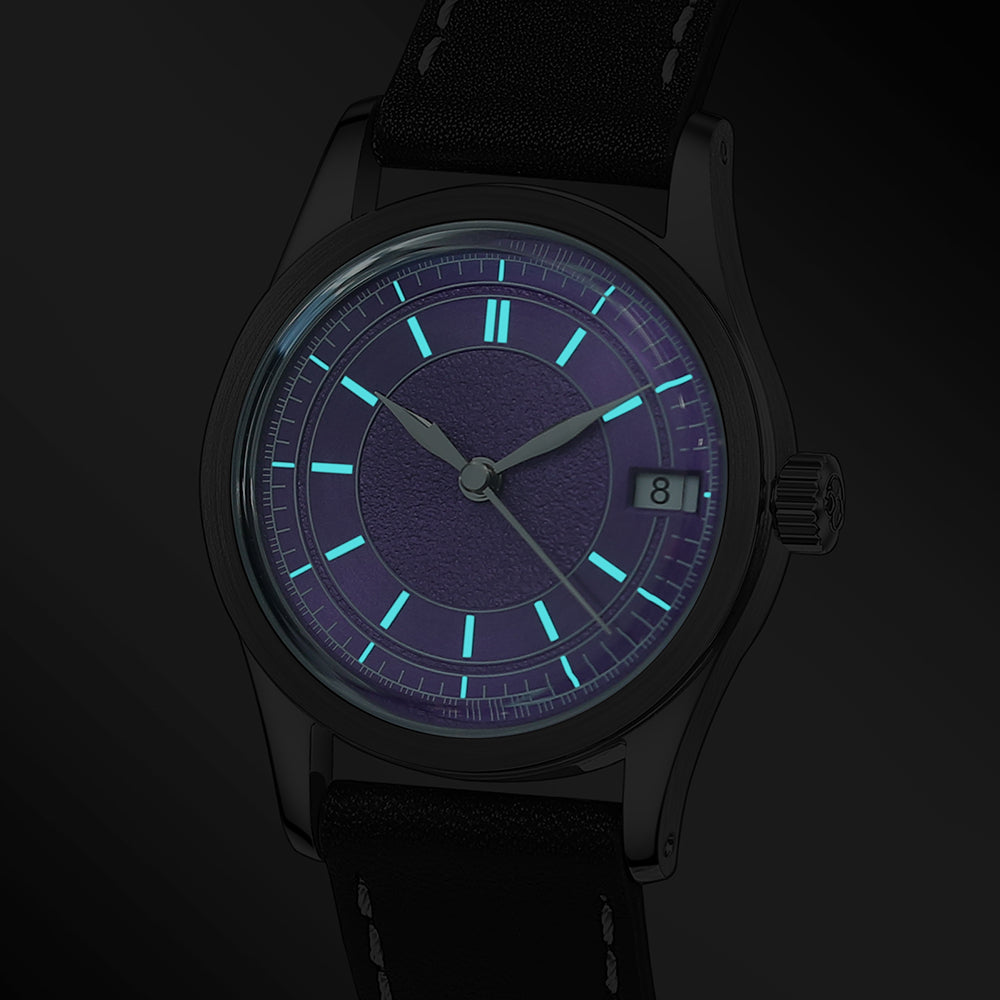 HOU - 80-Hour Power Reserve Vintage Automatic Watch | Purple