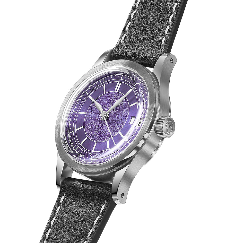 HOU - 100M Waterproof Vintage Automatic Watch | Purple