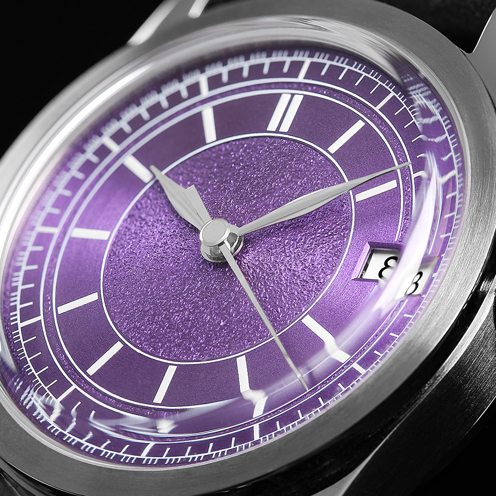 HOU - 100M Waterproof Vintage Automatic Watch | Purple