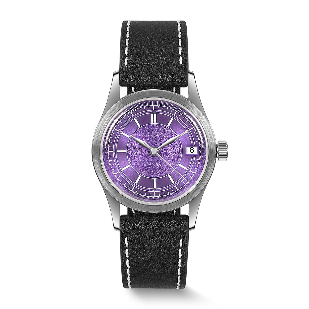 HOU - 100M Waterproof Vintage Automatic Watch | Purple