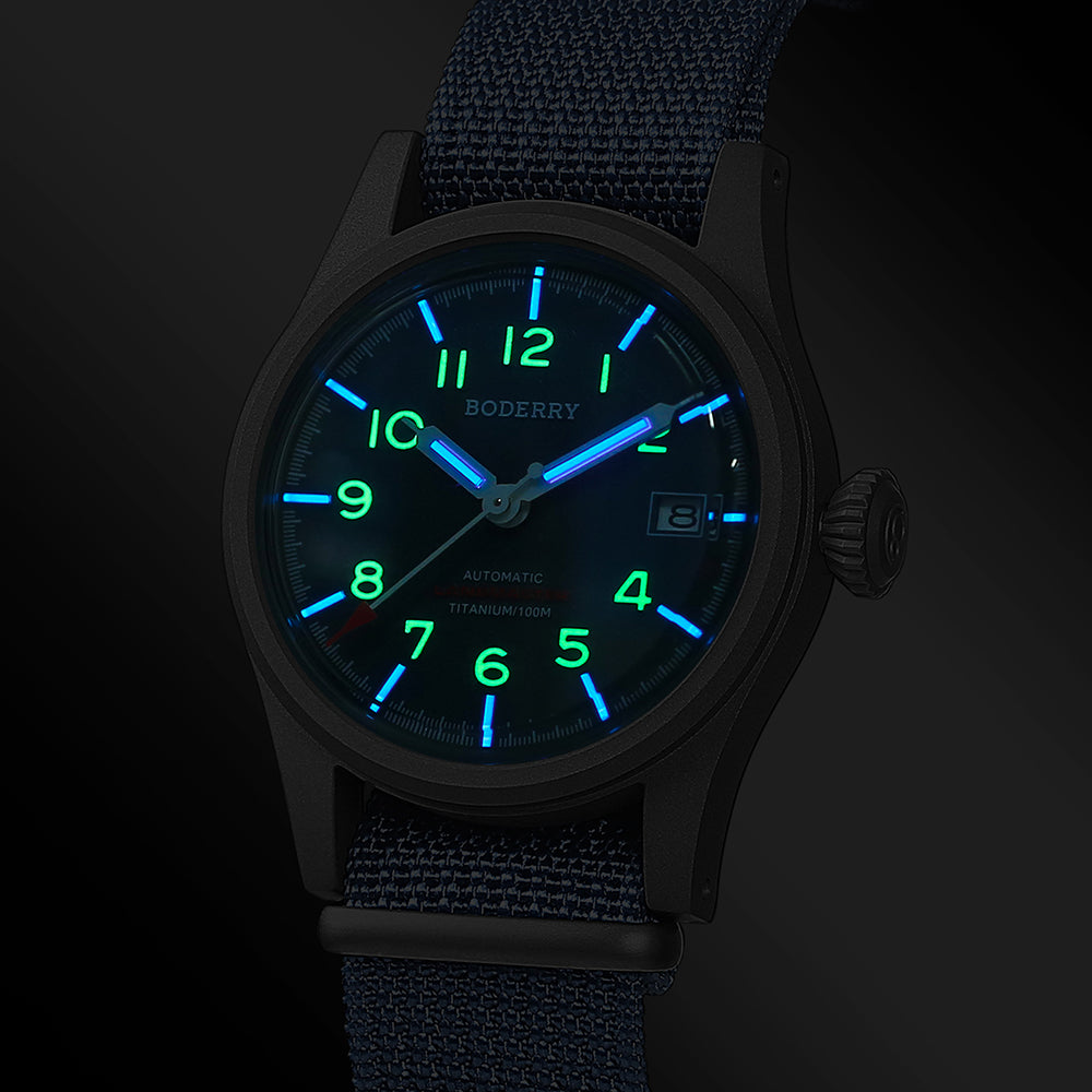 LANDMASTER - 100M Waterproof Titanium Automatic Field Watch | Blue