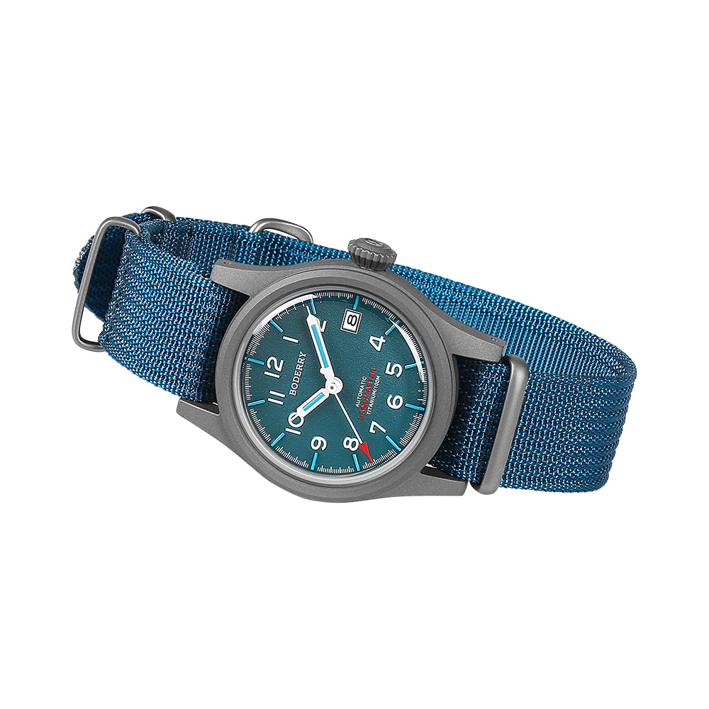 LANDMASTER - 100M Waterproof Titanium Automatic Field Watch | Blue