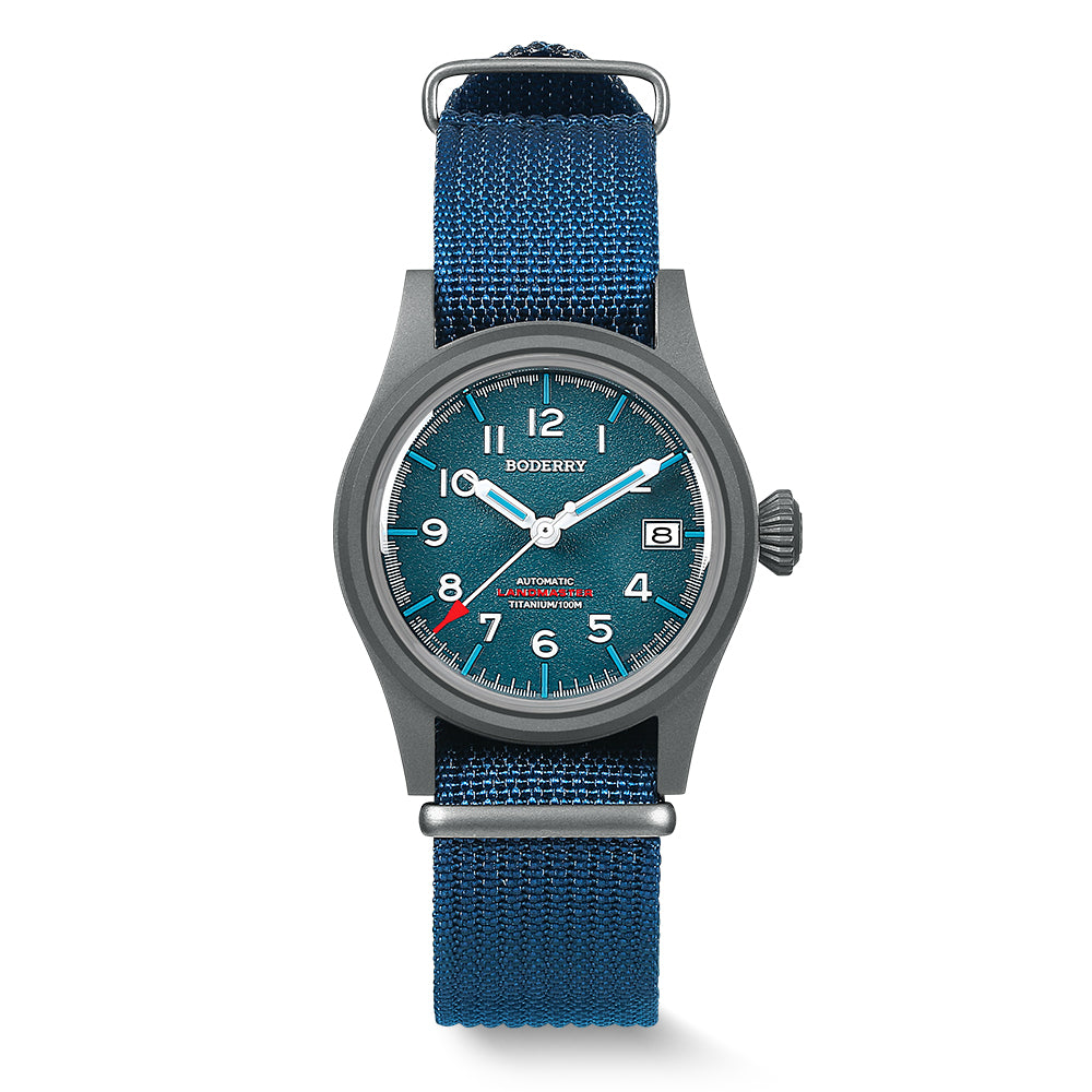 LANDMASTER - 100M Waterproof Titanium Automatic Field Watch | Blue