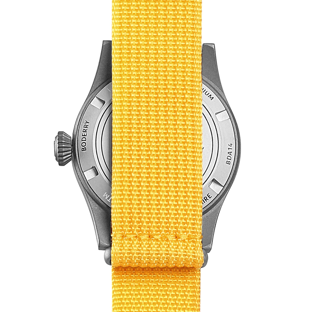 LANDMASTER - 100M Waterproof Titanium Automatic Field Watch | Yellow