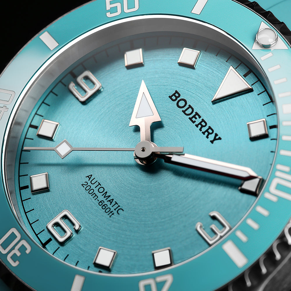 ADMIRAL 3-Hand No-Date - 200M Waterproof Titanium Automatic Diver Watch | Glacier Blue(Ceramic Bezel)