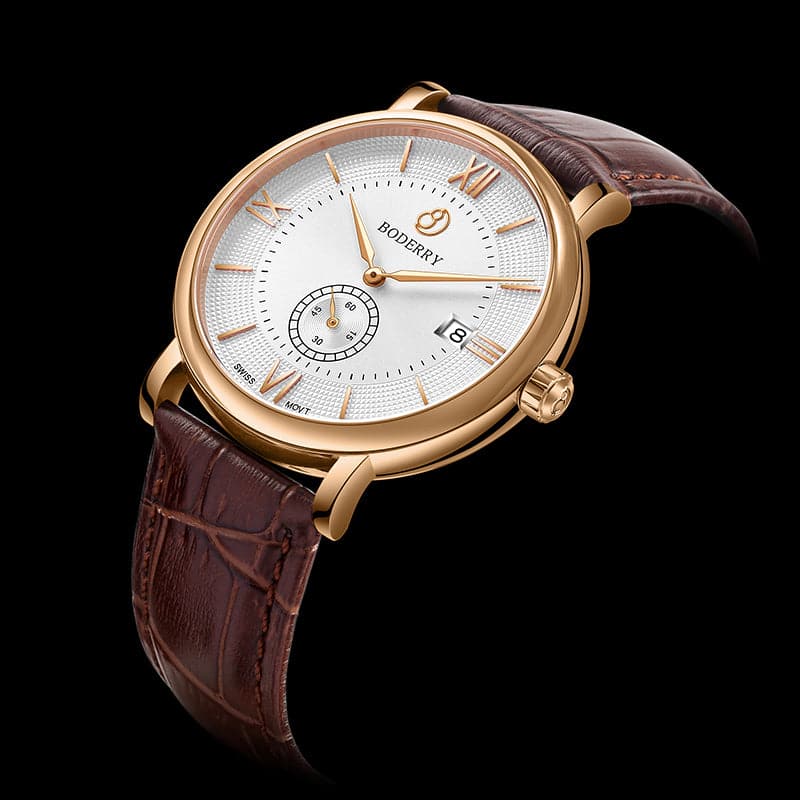 ELEGANT - Swiss Quartz Movement Watch| Rose Gold & White Dial